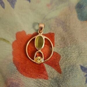 PENDANT...STERLING AND GEMSTONES.